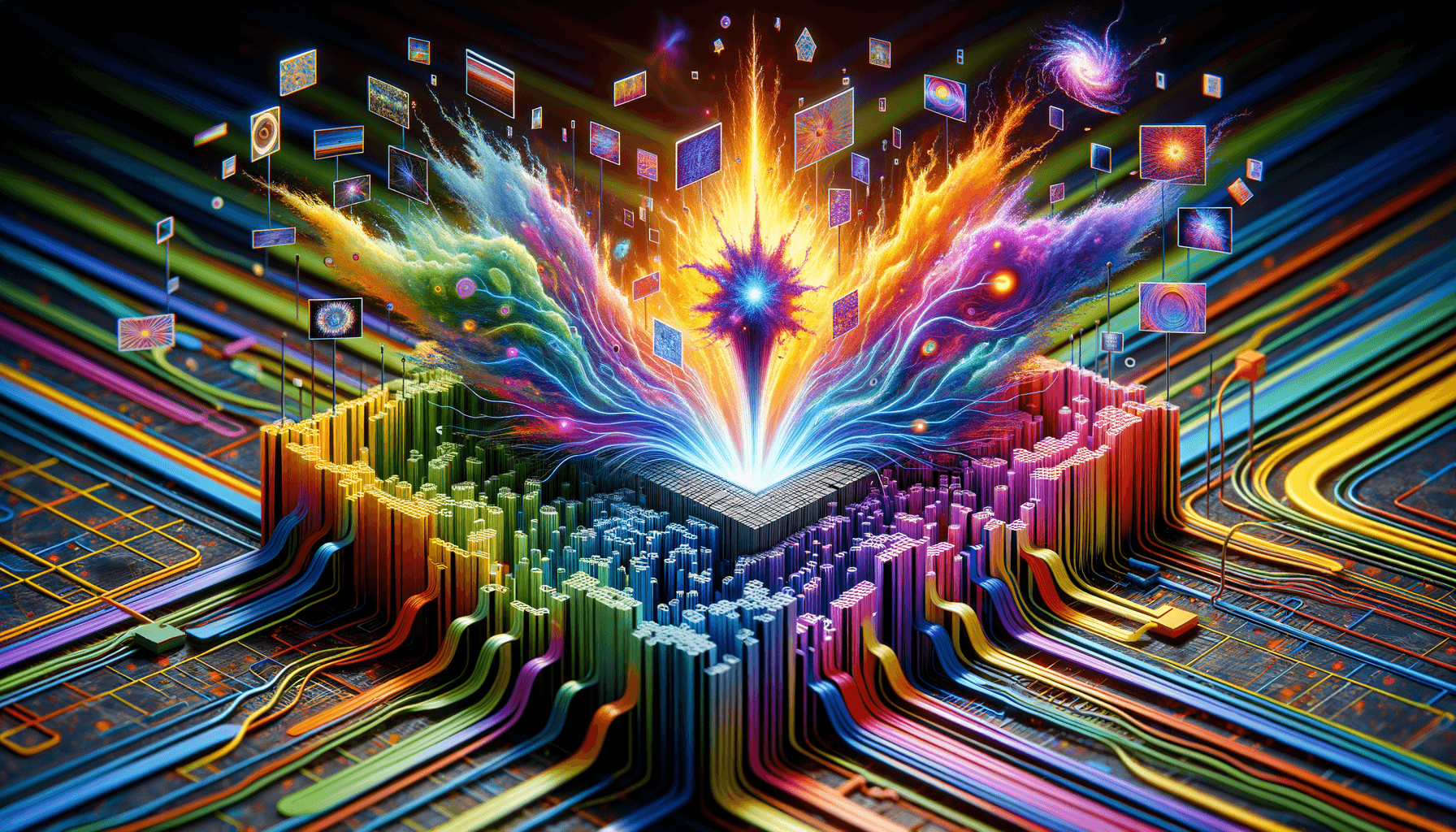 AlexNet visualization: ImageNet Breakthrough - Alex Krizhevsky's deep neural network won ImageNet by a massive margin, proving deep learning's supe... Historic AI milestone from 2012